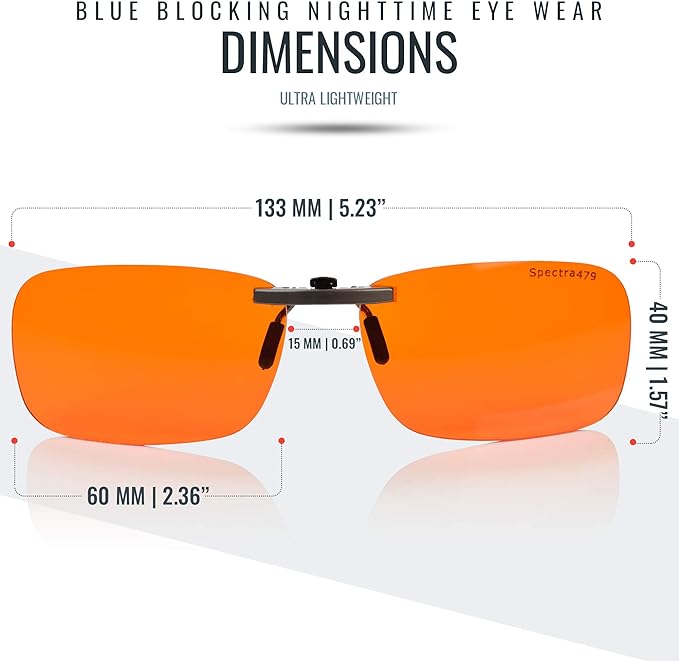 Spectra479 Blue Light 99.9% Cut PC Glasses Night Glasses (Clip-on) Parallel Import Product - BeesActive Australia