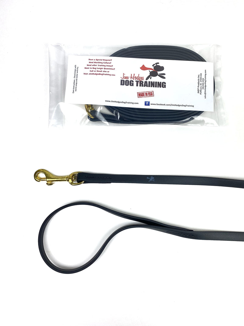 Gummy K9 Biothane Long Line Leash for Dogs, 10,15,20 and 32.5 Feet, Walking Tracking Training Service - Washable Waterproof Lead for Working K9 Groups, Dog and Puppy Owners Black 3/8" x 15ft - BeesActive Australia