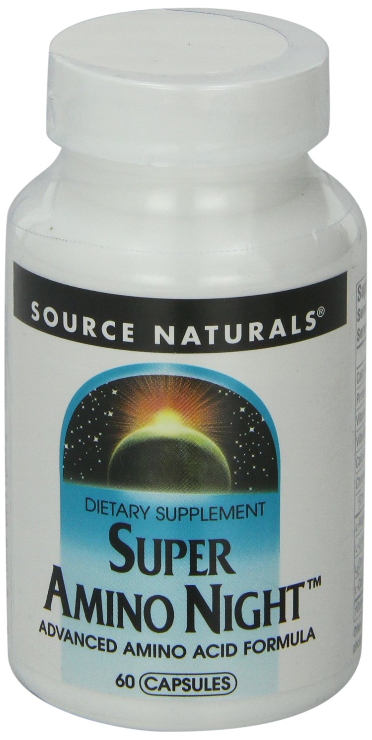 Source Naturals Super Amino Night - 60 Capsules | Advanced Amino Acid Formula