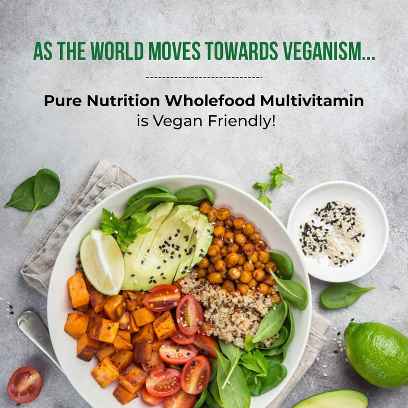 Pure Nutrition Whole Food Multivitamin for Women | 90 Tabs | One-A-Day | 100% RDA | 24 Natural Vitamins and Minerals | All Natural Plant Based Women's Multivitamin | 3 Months Supply 90 Count (Pack of 1)