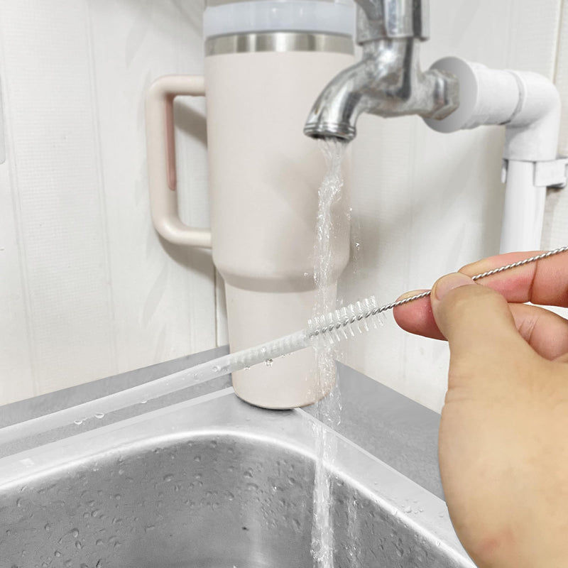 Stanley Straw Cleaner Brush, Reusable Extra Long for 40/30/20 oz Stanley Mug, 10mm Wide Drinking Straws Cleaning Brush for Sippy Cup, Water Bottle and Tubes (5Pcs)