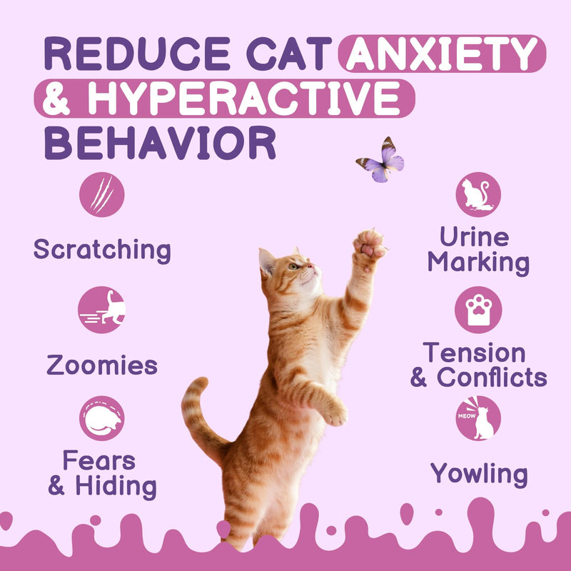 Cat Calming Pheromone Spray - Cat Calming Spray - Reduce Scratching, Fighting, Peeing, Marking - Cat Anxiety & Stress Relief - for Home, Travel, Vet Visits - with Cat Pheromone & Natural Ingredients