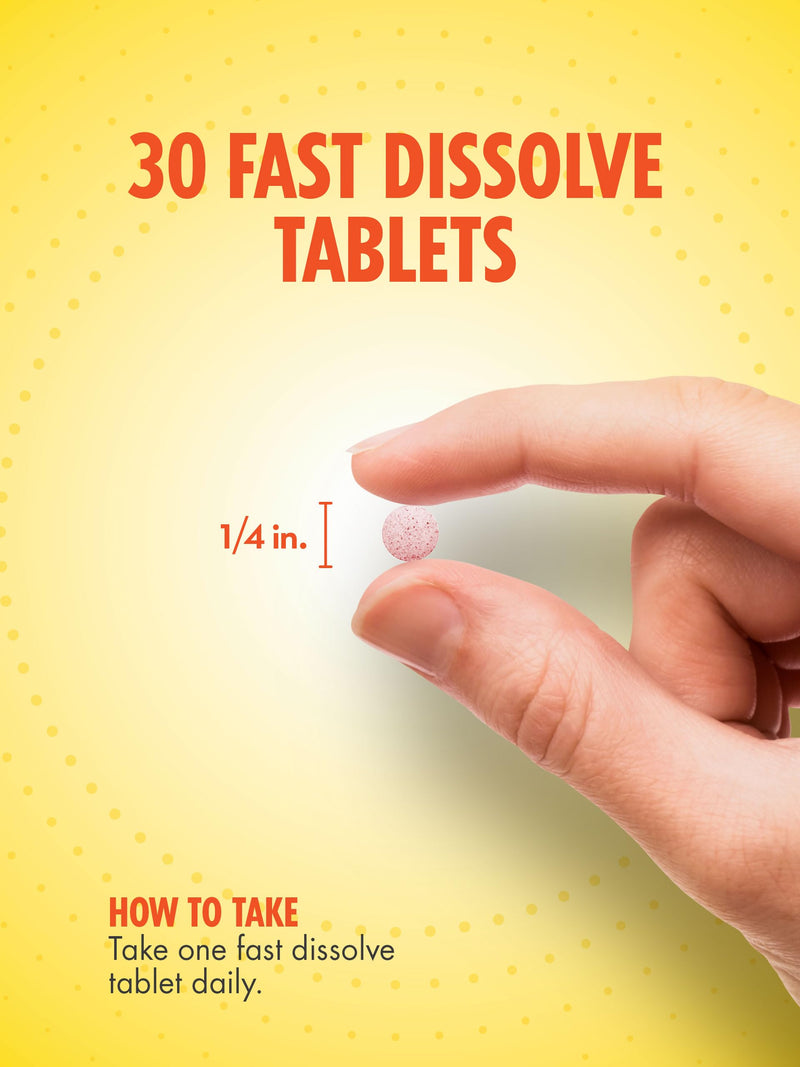 Sundance Fast Dissolve Vitamin B-12 | 6000mcg | 30 Tablets | Natural Berry Flavor | Vegetarian, Non-GMO, and Gluten Free Supplement | Natural Berry Flavor | Vegetarian, Non-GMO, and Gluten Free Supplement