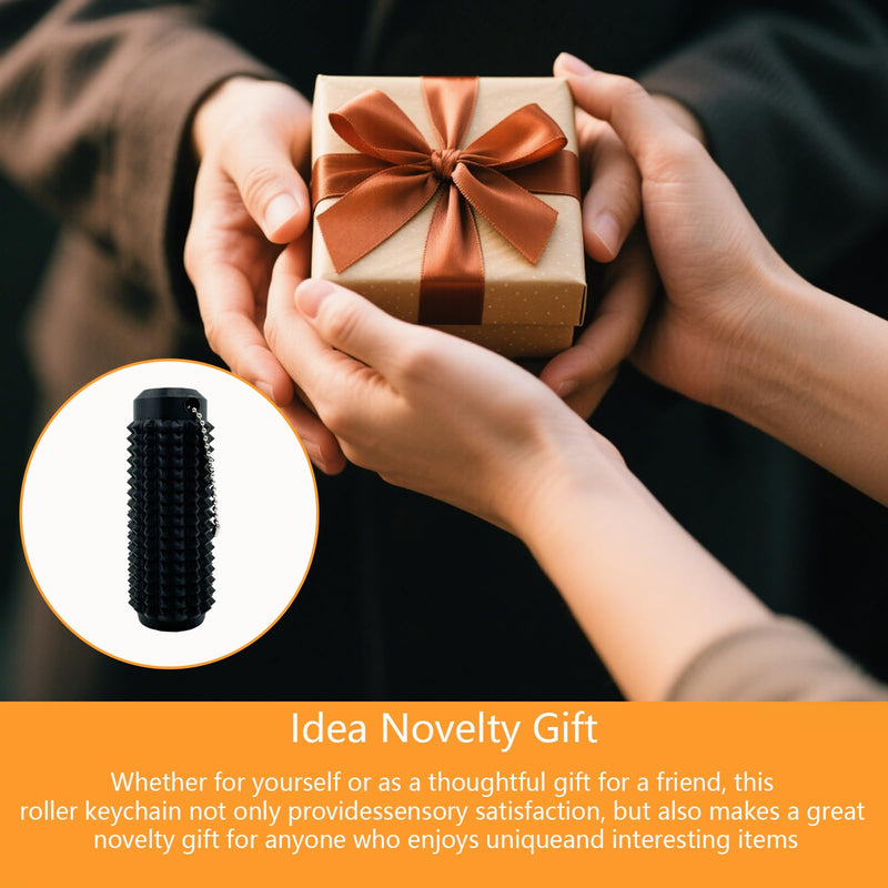 Little Ouchies Fidget Toys, Pocket Mini Fidget Toy for Adults, Anxiety Relief Pain Stim, Spiky Grippie Stim Keychain,Sensory Toy for Stress Relief & Focus,Novelty Gifts for Friends(1Pcs/Black) Black