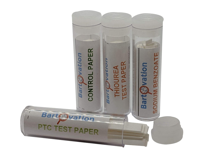 Bartovation Super Taster Test Genetics Lab Kit with Instructions, Phenylthiourea (PTC), Sodium Benzoate [Each Vial Includes 100 Paper Strips] - BeesActive Australia