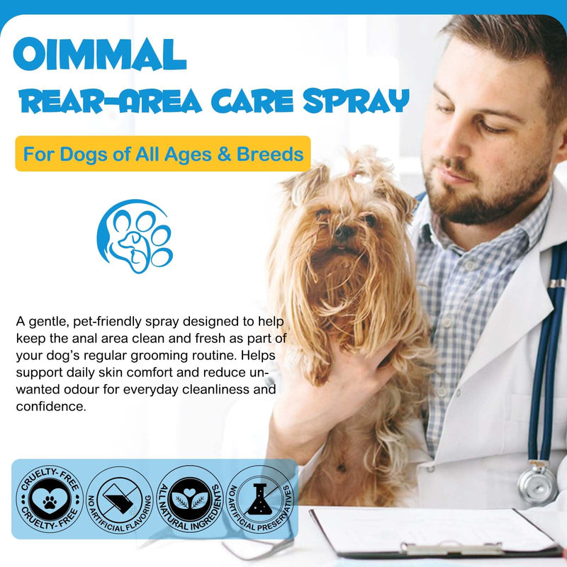 Dog Anal Gland Spray – Eliminates Unpleasant Smell, Relieves Itching & Discomfort, Helps Prevent Infection, Soothes Inflammation & Redness for All Dogs – 120ml