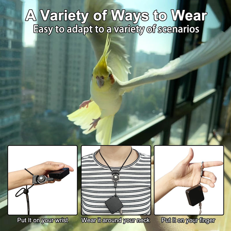 Bird Leash,Bird Harness,Retractable Anti-Bite Parrot Harness,with 3 Different Sizes of Soft Foot Ring,for Birds Outdoor Flight Training,for Budgies,Cockatiels,Psittacula Longicauda,Mini Macaws,6.5Ft - BeesActive Australia