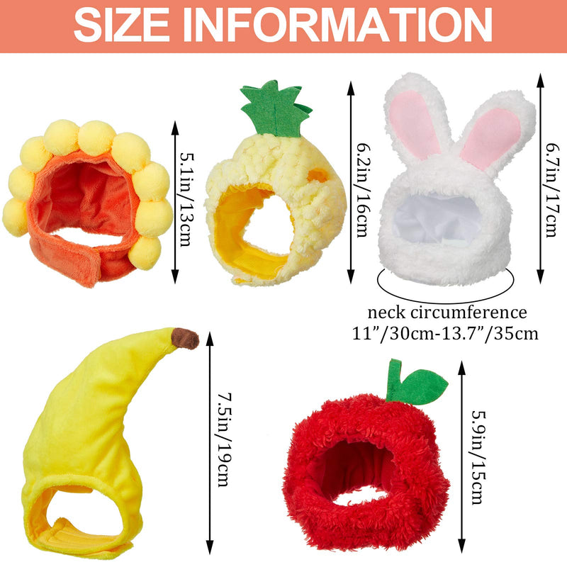 Weewooday 5 Pieces Cat Hat Cat Costume Outfit Bunny Hat with Ears Funny Cat Hat for Cats and Small Dogs Kitten Puppy Party Christmas Costume Accessory Headwear(Cute Style) Cute Style - BeesActive Australia