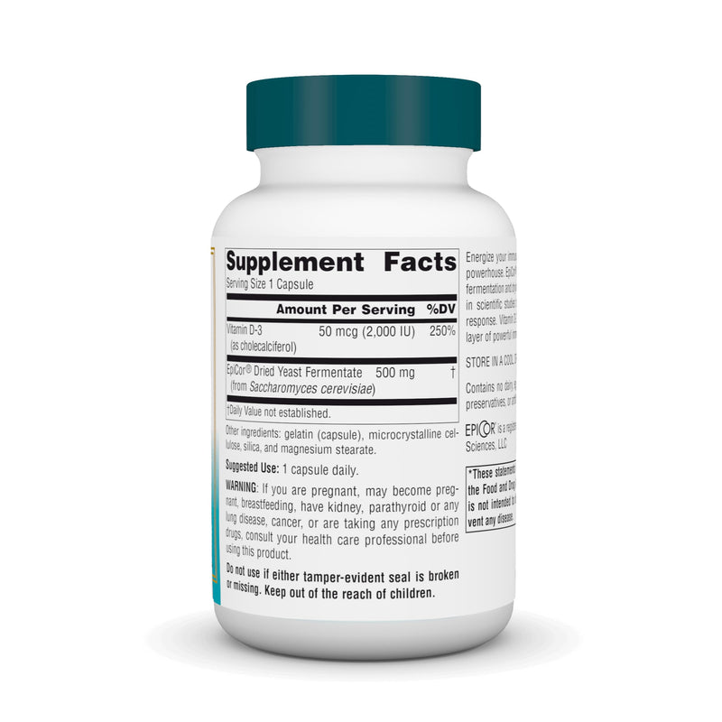 Source Naturals, Wellness, EpiCor with Vitamin D-3-60 Capsules | Supports Heightened Immune Defense 60 Count (Pack of 1)