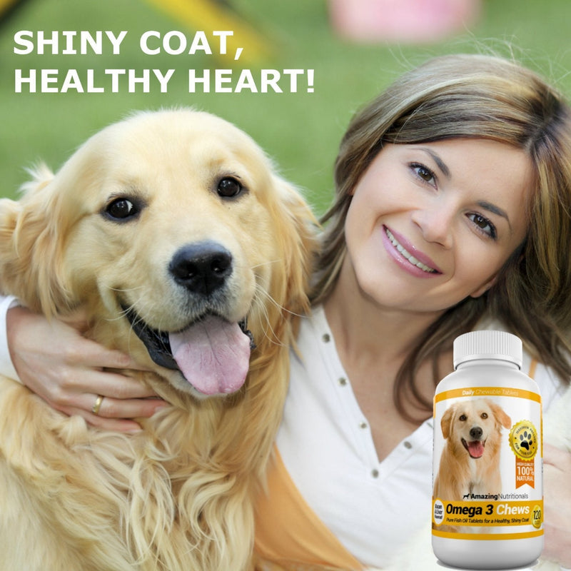 Amazing Skin and Coat Health Joint Support Bundle - Turmeric and Omega 3 for Itchy Skin Relief, Inflammation, Dry Skin, Hot Spots, Shedding