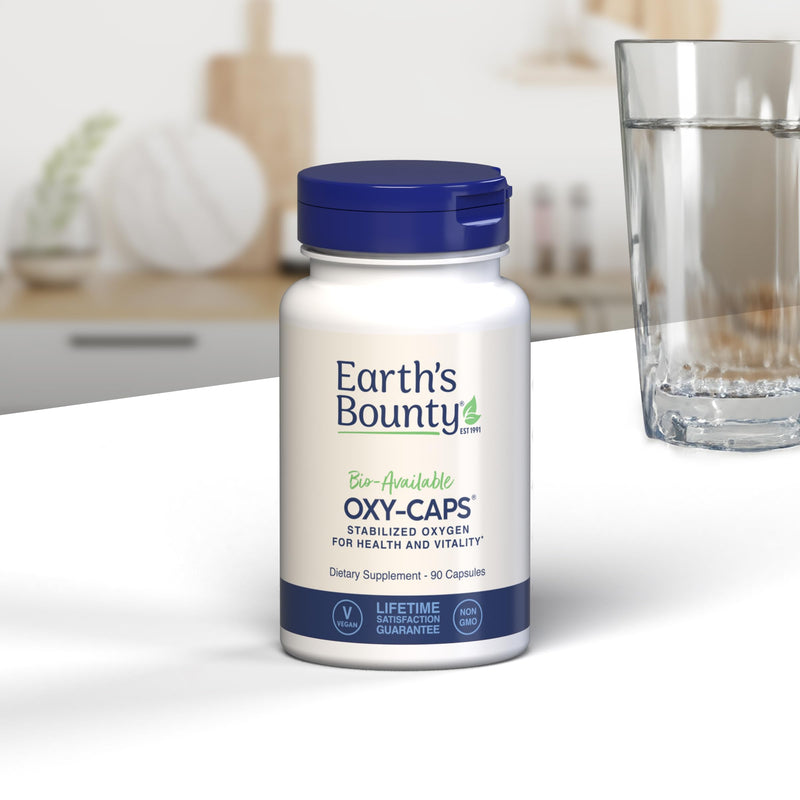 Earth's Bounty - Oxy-Caps - 90 Vegetarian Capsules - Oxygen Supplement - Vitality - Supports Stamina and Performance Recovery (Pack of 2) 90 Count (Pack of 2)