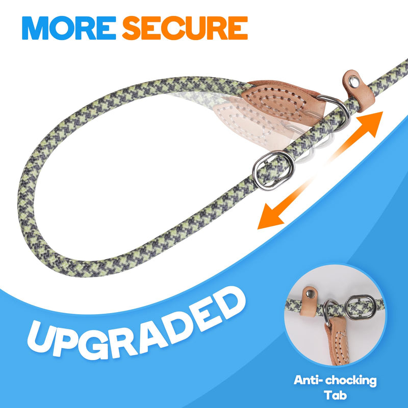 Grand Line Retriever Leash with Pull Stop, 150 cm Moxon Leash Reflective Dog Leash, Safe Durable Training Leash Moxon Leash for Small Medium and Large Dogs - 10mm, Gray-Green 1x150 cm (Pack of 1) - BeesActive Australia