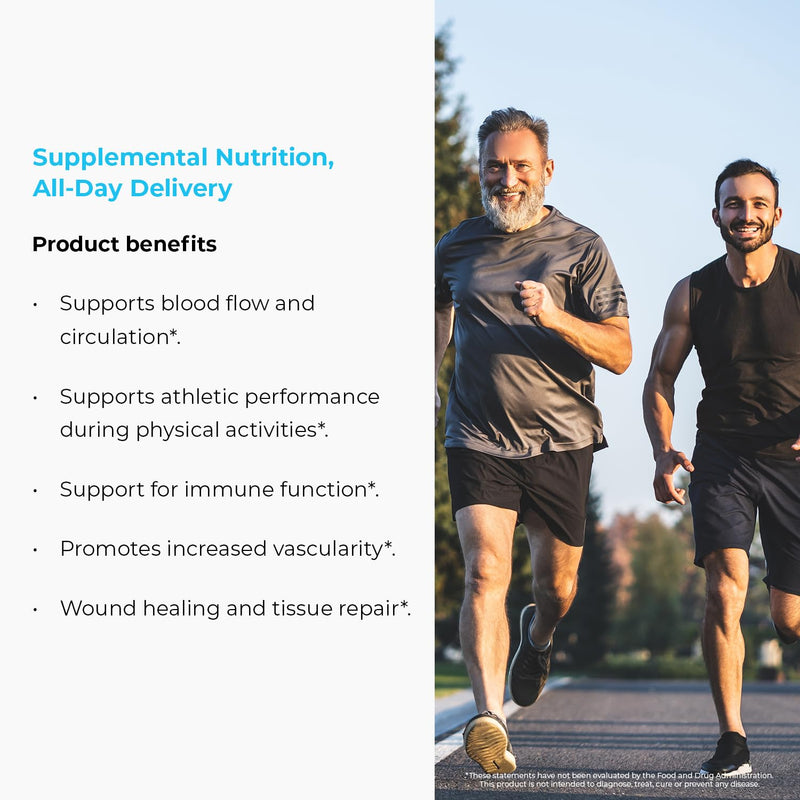 Endurance Products ENDUR - L-Arginine - 350 mg - Blood Flow & Heart Function Support - High-Potency - Supports Nitric Oxide Production for Overall Blood Flow & Vascular Health - 180 Tablets