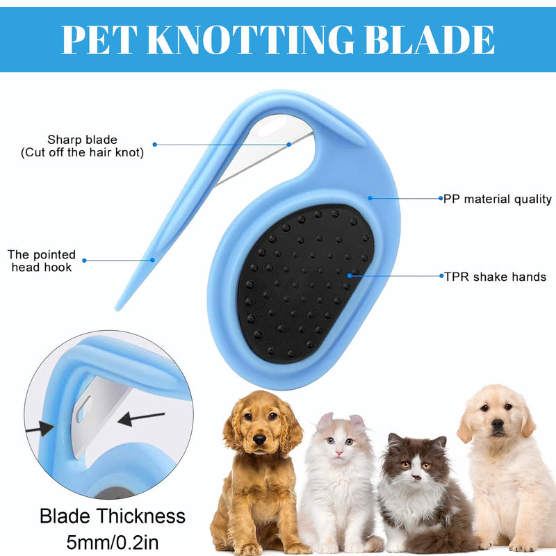 Pack of 2 detangling knife cat, knot comb hair removal tool, pet knotting comb, detangling knife cat with steel blade, grooming cat, for removing matted and loose hair - BeesActive Australia