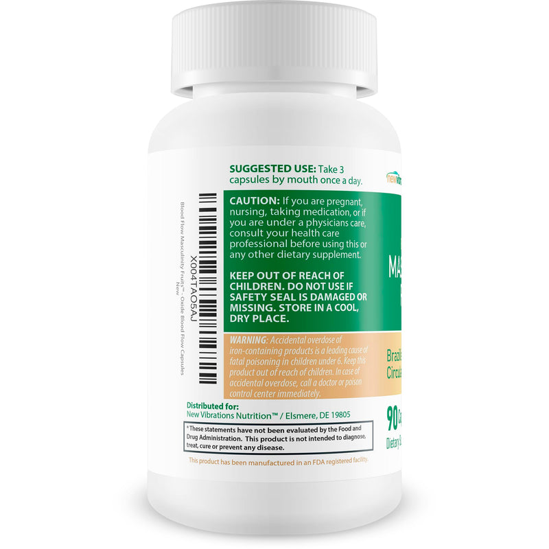 Masculinity Fruits for Bloodflow - Our Best Brazilian Blood Circulation Supplements for Men - Boost Blood Flow Circulation Supplement - Cayenne Pepper Pills Gingko Biloba Blood Flow Vitamins for Men