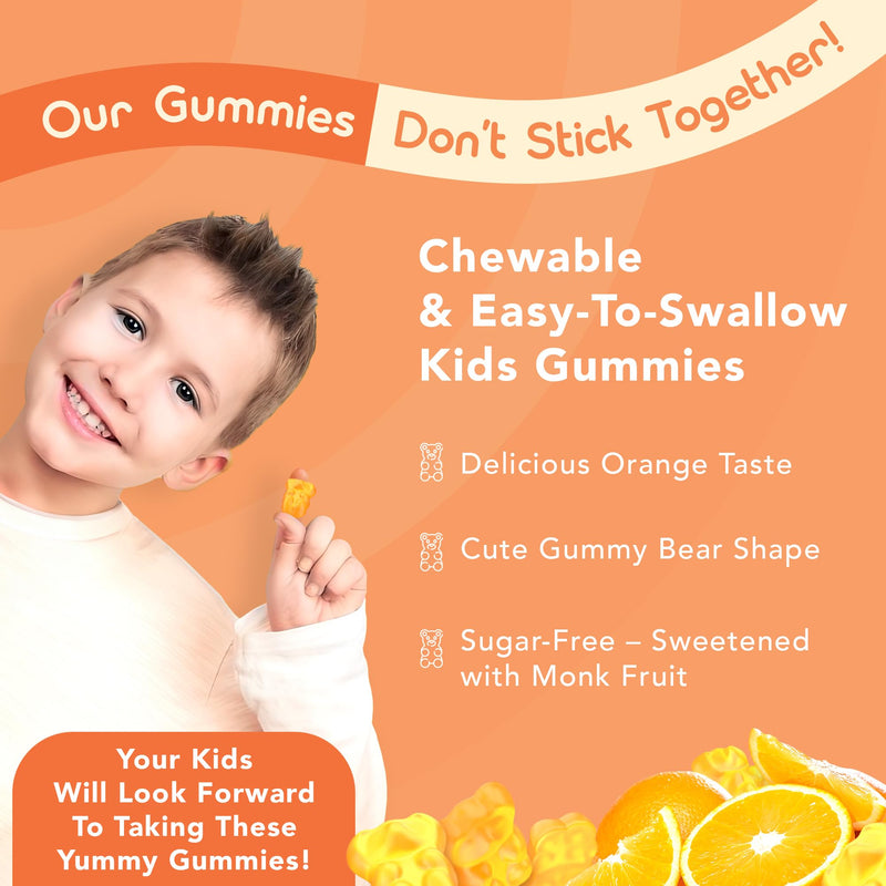 GOJOY NATURALS Kids Focus Gummies – Saffron, Magnesium Glycinate, L-Theanine & Inositol Supplement for Kids & Teens – Focus, Attention & Calm – Vegan, Sugar-Free, Non-GMO 1