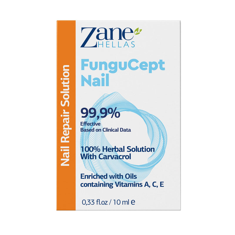 Zane Hellas FunguCept Nail Solution. Nail Solution for Discolored, Thickened, Crumbled Nails. Visible Results in 4 Weeks 0.33 oz -10ml