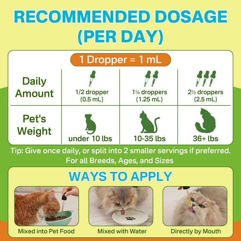 Puyrzoe Lysine for Cats Drops + Cat Vitamins Chews – Respiratory & Immune Support + 8-in-1 Daily Nutrition – Liquid Lysine 60ml + 500 Multivitamin Chews with Taurine, Vitamins & Minerals