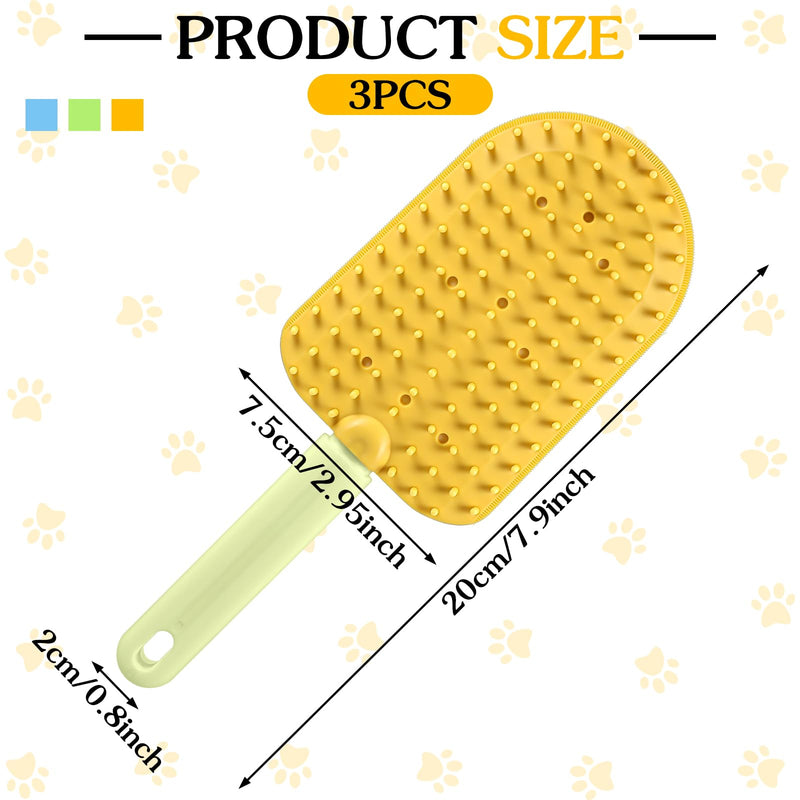 3PCS Cat Tongue Comb, Cat Grooming Brush, Cat Brushes for Indoor Cats, Cat Brush for Shedding, Cat Comb for Long Haired Cats, Pet Ice Cream Massage Comb, Easily Removes Fur Reducing Hairballs (Blue, - BeesActive Australia