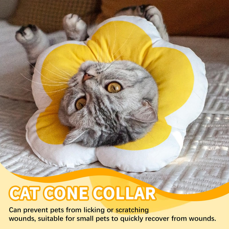 VARKAGE Pack of 2 waterproof cat collars, adjustable cat collar, flower shape neck ruffs for pet recovery, protection against licking, clean beauty, disease protection - BeesActive Australia