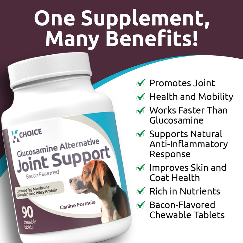 K9 Select Joint Support for Dogs with BiovaPlex - Glucosamine Alternative - 90 Chewable Tablets - Dog Joint Supplement For Mobility & Flexibilty - Hip & Joint