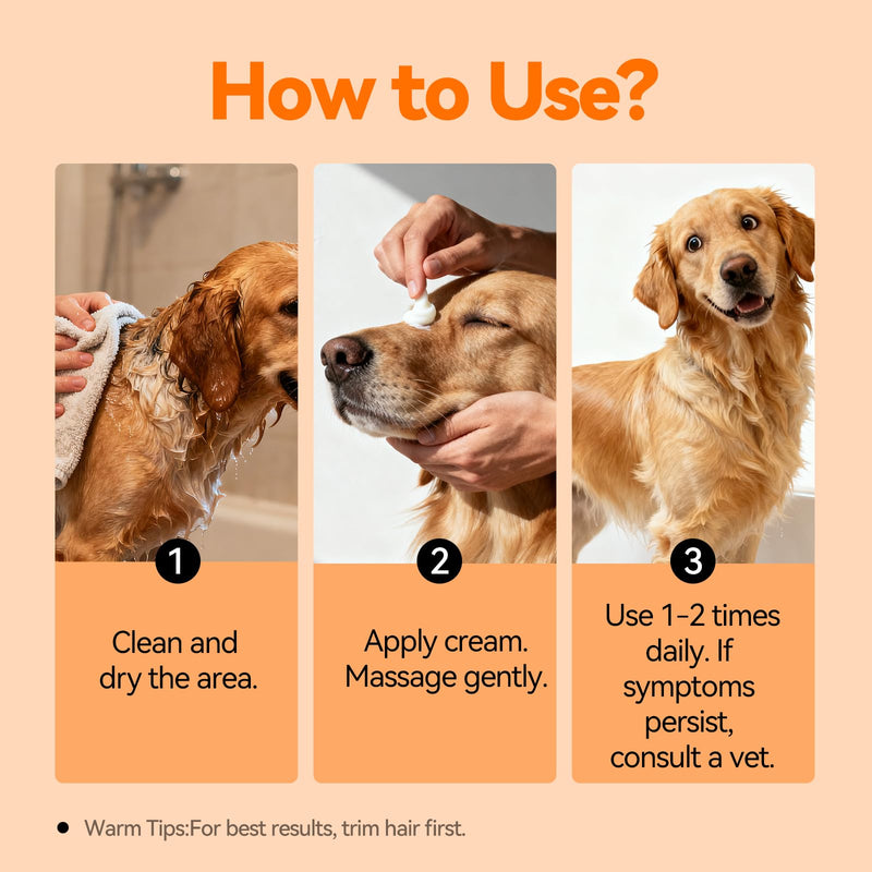 PUAINTA Hot Spot & Itch Relief Skin Cream for Dogs & Cats | Soothing Skin Cream with Quantum Silver & Coconut Oil | Moisturizes & Calms Dry, Irritated Skin | Safe & Gentle for Sensitive Skin