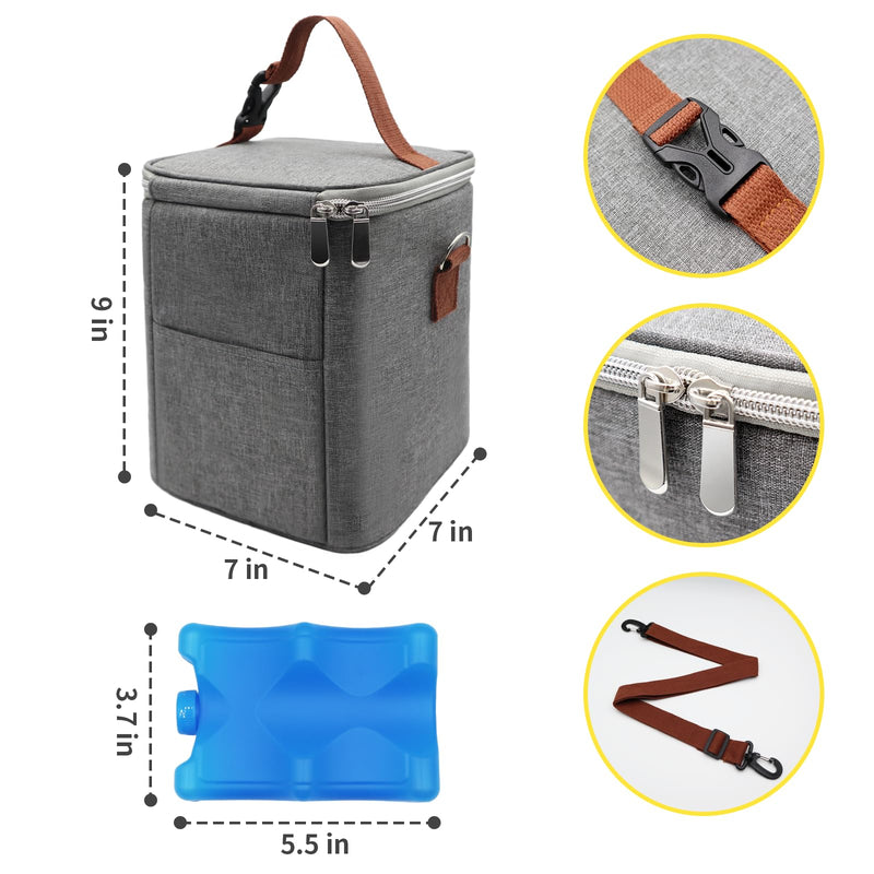 Breast Milk Cooler Bag with Ice Pack - Insulated Bottle Bag Bottle Cooler Bag Fits 4 Bottles Up to 9 Ounce - BeesActive Australia