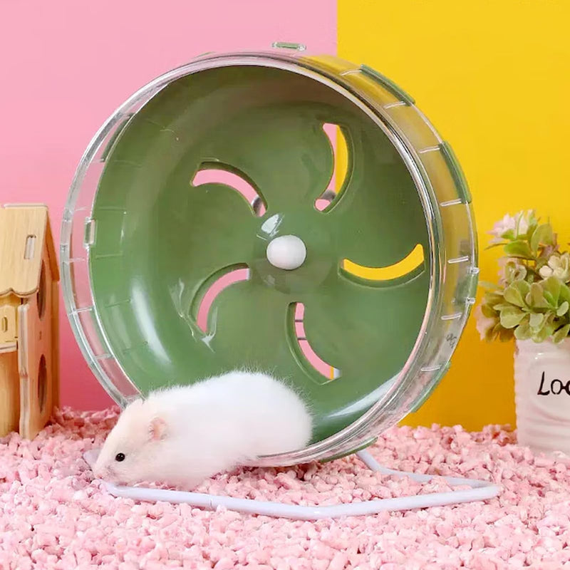 Jeeone Silent Hamster Wheel 7 inch, Hamster Exercise Wheel, Height-Adjustable Hamster Wheel Cage Accessories, Hamster Running Toys Small Animals Exercise Wheels, for Hamster (Green) Green - BeesActive Australia