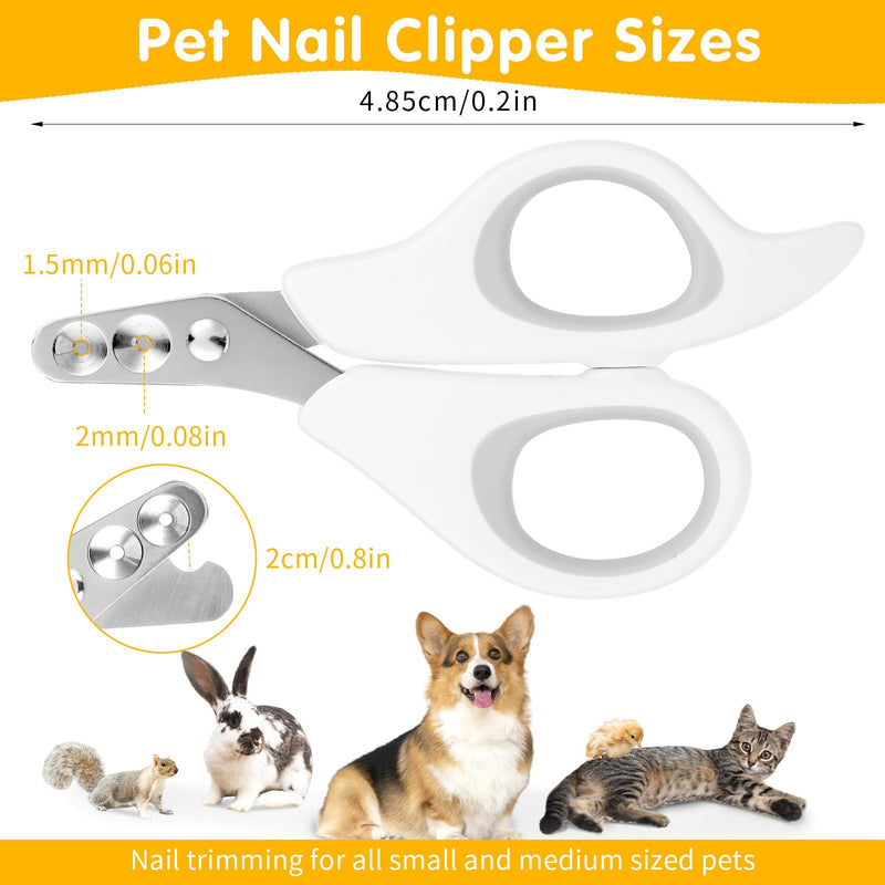Cat claw scissors, stainless steel cat nail cutter, double hole cat nail scissors, fixable safety cat claw cutter, professional cat claw cutter, gray for dogs, cats, small animals, beginners - BeesActive Australia