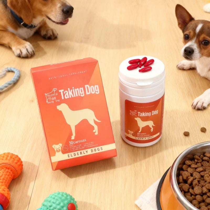 Brain Function Support Aging Pet Nutritional Supplement (up to 50 lbs)/Taking Dog TD59010B Nutritional Supplement for Elderly Dogs- 30 / Box
