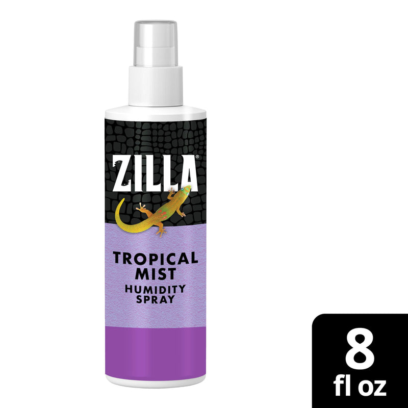 Zilla Tropical Mist Humidity Spray, Ideal for All Tropical Reptiles and Amphibians, Fortified with Aloe Vera 8 Fluid Ounces - PawsPlanet Australia