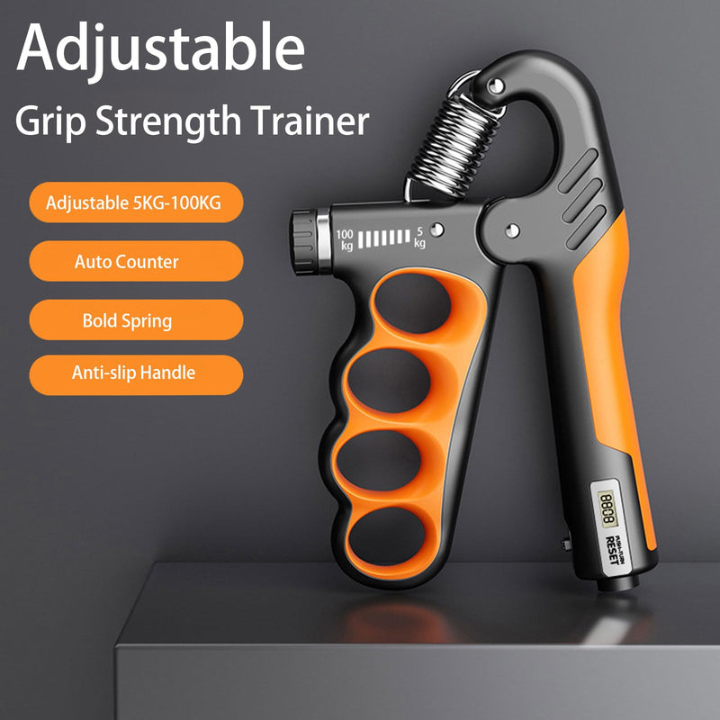 2PACK Grip Strength Trainer, 5-100KG (11-220 LB) Adjustable Resistance Forearm Hand Gripper Strengthener with Counter, Hand Wrist Exercise Workout Equipment for Home/Office Gym Red - BeesActive Australia
