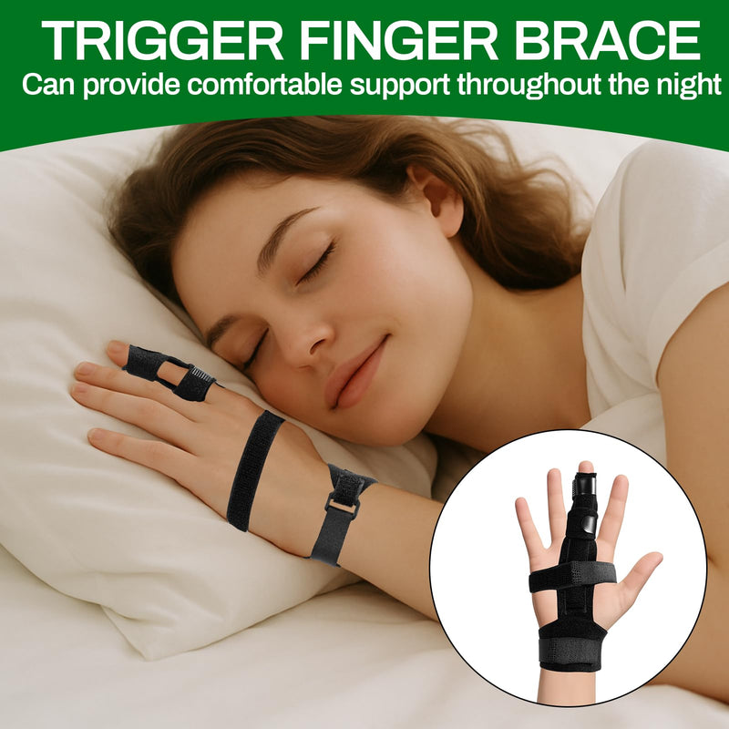 2-Pack Adjustable Finger Splints for Trigger Finger & Joint Pain Relief - Universal Fit Brace Supports All Fingers for Arthritis, Tendinitis & Carpal Tunnel - BeesActive Australia