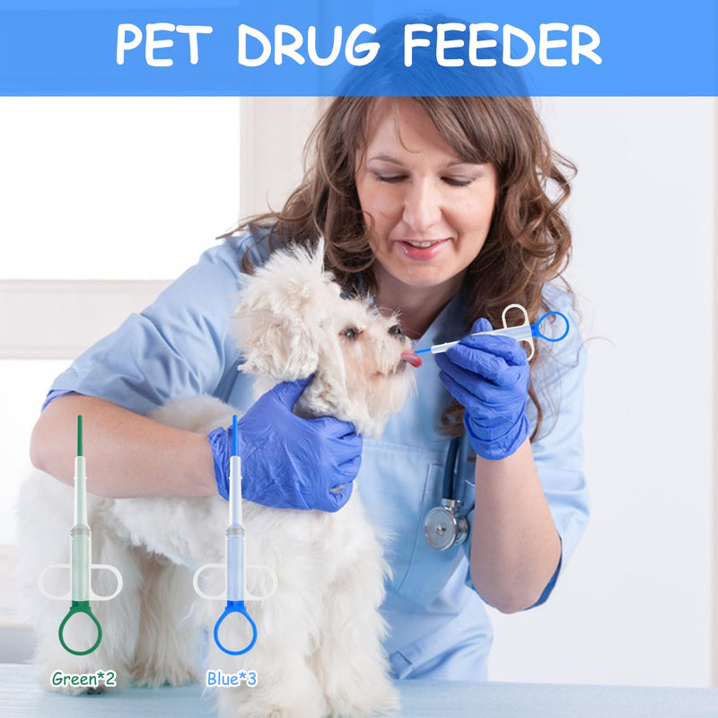 Pack of 5 Tablet Dispenser Cat Tablet Dispenser for Cats, Pill Assist Cat Comfortable Pet Accessories for Dogs and Cats, Universal Calcium Tablets and Deworming Medication for Pets - BeesActive Australia
