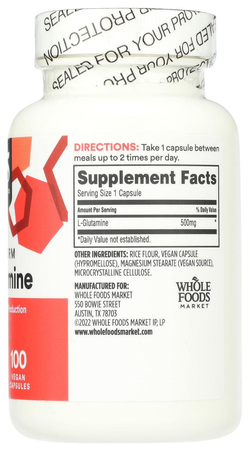 365 by Whole Foods Market, L-Glutamine 500mg, 100 ct 100 Count (Pack of 1)