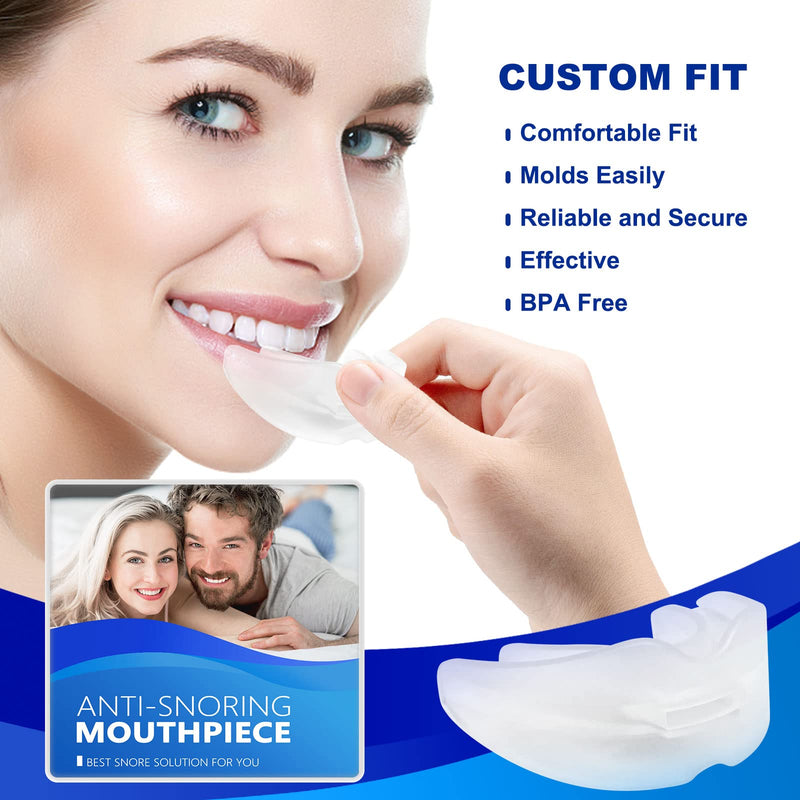 Anti-Snore Device, Anti-Snoring Mouth Guard, Snoring Solution Mouthpiece for Men and Women-J05 Clear L