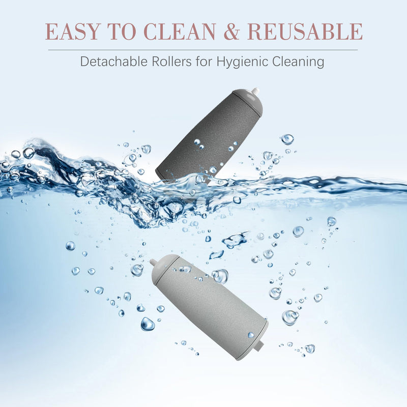 Rechargeable Portable Electric Callus Removers + 6 Pcs Pedicures Replacement Heads for Electronic Foot File Pedicure Tools - BeesActive Australia