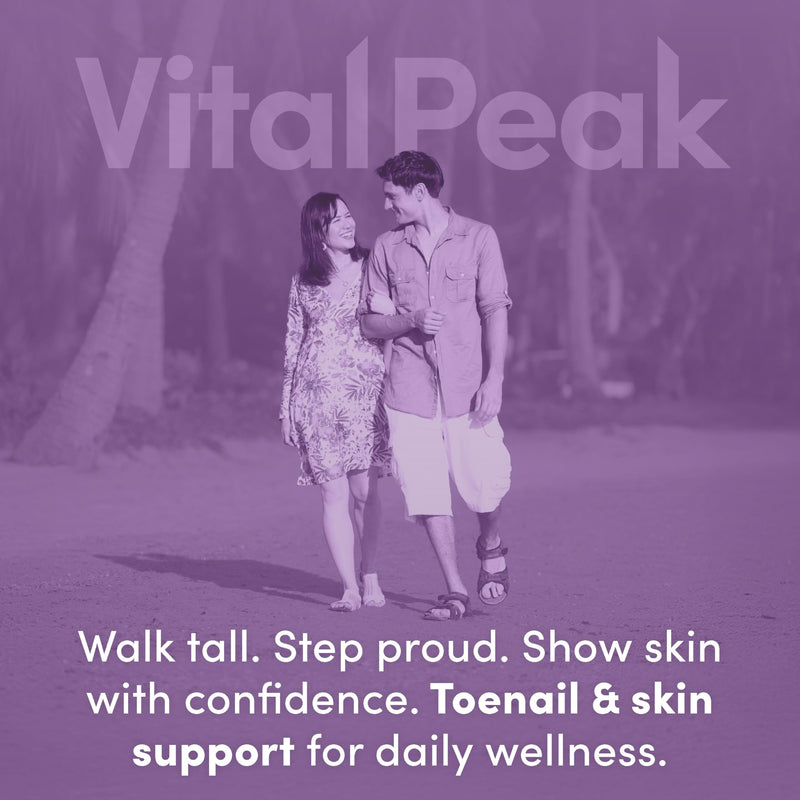 Vital Peak® Toenail Peak - Healthy Nail Support Supplement - Promotes Gut Health & Immune Function - with Olive Leaf Extract, Sweet Wormwood, Oregano, Garlic & More - Gluten-Free - 60 Capsules - BeesActive Australia