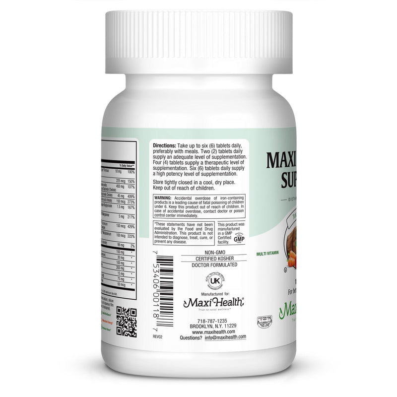 Multivitamin for Men & Women – Supreme High Potency Daily Multi with Minerals, CoQ10 & Antioxidants – Energy, Immune Support, Bone, Heart & Wellness – Vitamin A, C, D, E, B12, B6 & Biotin 180 Tablets | Kosher | Multivitamin with Iron | Energy, Immune &...