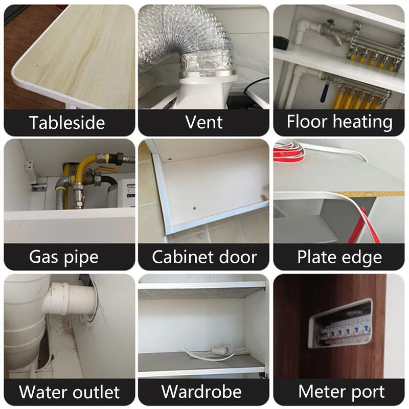 U-Shape Edge Banding, 16.4ft Self Adhesive Veneer Edging,TPE Flexible Furniture Edge Protector for Cabinet Repair Furniture Restoration (12MM, White) 12MM - BeesActive Australia