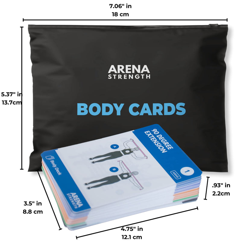 Arena Strength Workout Cards - Instructional Fitness Deck for Booty Band Workouts, Beginner Fitness Guide for Resistance Band Training Exercises at Home. Includes Workout Routines. Total Body