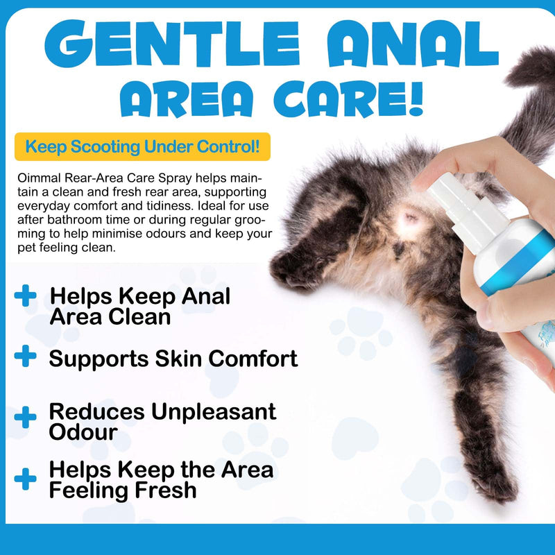 Cat Anal Gland Spray - Aloe and Chamomile Support Anal Spray to Relieve Discomfort and Odor Control, Cat Mild Anal Support, Quickly Relieve Anal Irritation and Itching, Cat Spray Odour Remover