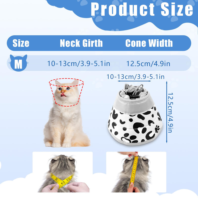 AYSYR Cat Neck Brace 10-13 cm, Adjustable Cat Neck Brace, Foldable Soft Neck Brace for Cats for After Operations and Injuries, Prevents Licking Wounds Cat Collar (Grey, M) - BeesActive Australia