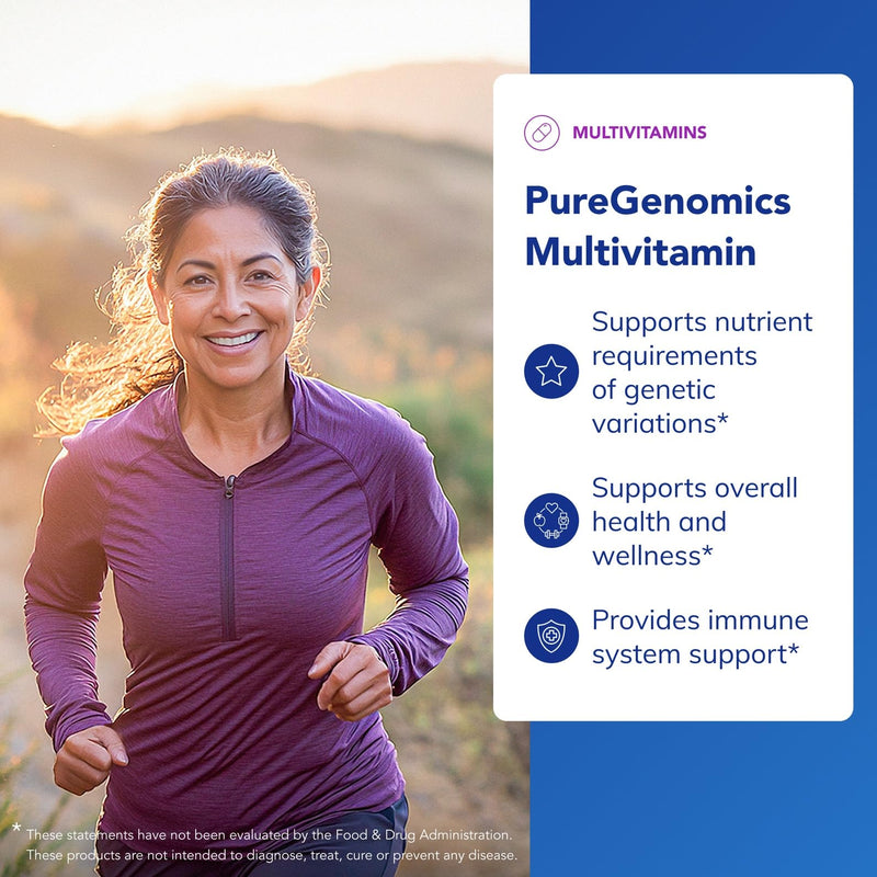 Pure Encapsulations PureGenomics Multivitamin, 60 Capsules | Supplement to Support Nutrient Requirements of Common Genetic Variations*, with Vitamin A,B,C,D,E, K and Minerals 60 Count (Pack of 1)