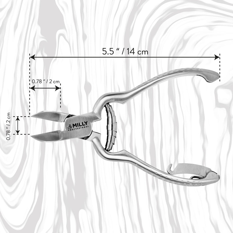High Carbon Stainless Steel Heavy Duty Toenail Clippers for Thick Toenails | Trim Thick or Hard Toenails | Professional Nail Clippers for Seniors & Podiatrist Toenail Clippers (Silver) Silver