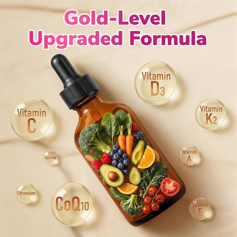 Vitamin B Complex Liquid Drops - B12 Methylcobalamin, B6, B1, Niacin & Folate, Biotin, Vitamin C, Choline, Inositol, CoQ10 & Taurine - Methylated Sublingual for Energy & Focus - Vegan, Organic 60 Fl Oz (Pack of 2)