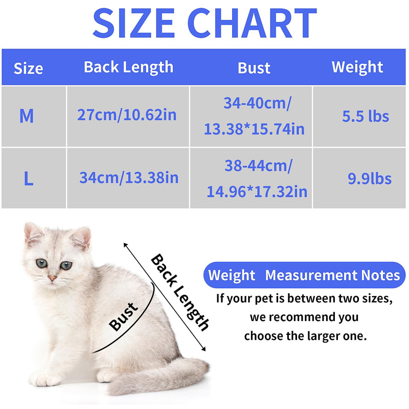 cobee Professional cat recovery suit for abdominal wounds or skin diseases, cat surgery recovery suit soft E collar cone alternative cat onesie for cats (size M) M size - BeesActive Australia