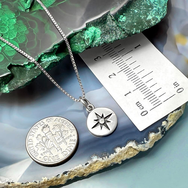 Tiny Sterling Silver North Star Compass Necklace for Women, Best Friend Gift Necklace, No Matter Where We Go, Graduation Gift for Friends, Graduation 2026 Gift - BeesActive Australia