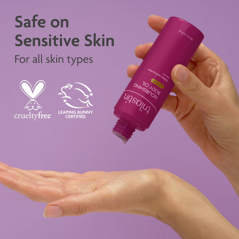 TriLASTIN Body Oil (3.4oz) | Vitamin-Infused Stretch Mark Oil | Body Serum for Scars, Stretch Marks, and Moisturizing | Paraben-Free and Hypoallergenic - BeesActive Australia