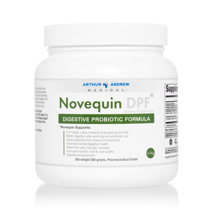 Arthur Andrew Medical, Novequin DPF, Digestive Probiotic Formula for Large Animals, Prebiotics, Probiotics, and Enzymes, Non-GMO, 500 grams 500 g - BeesActive Australia
